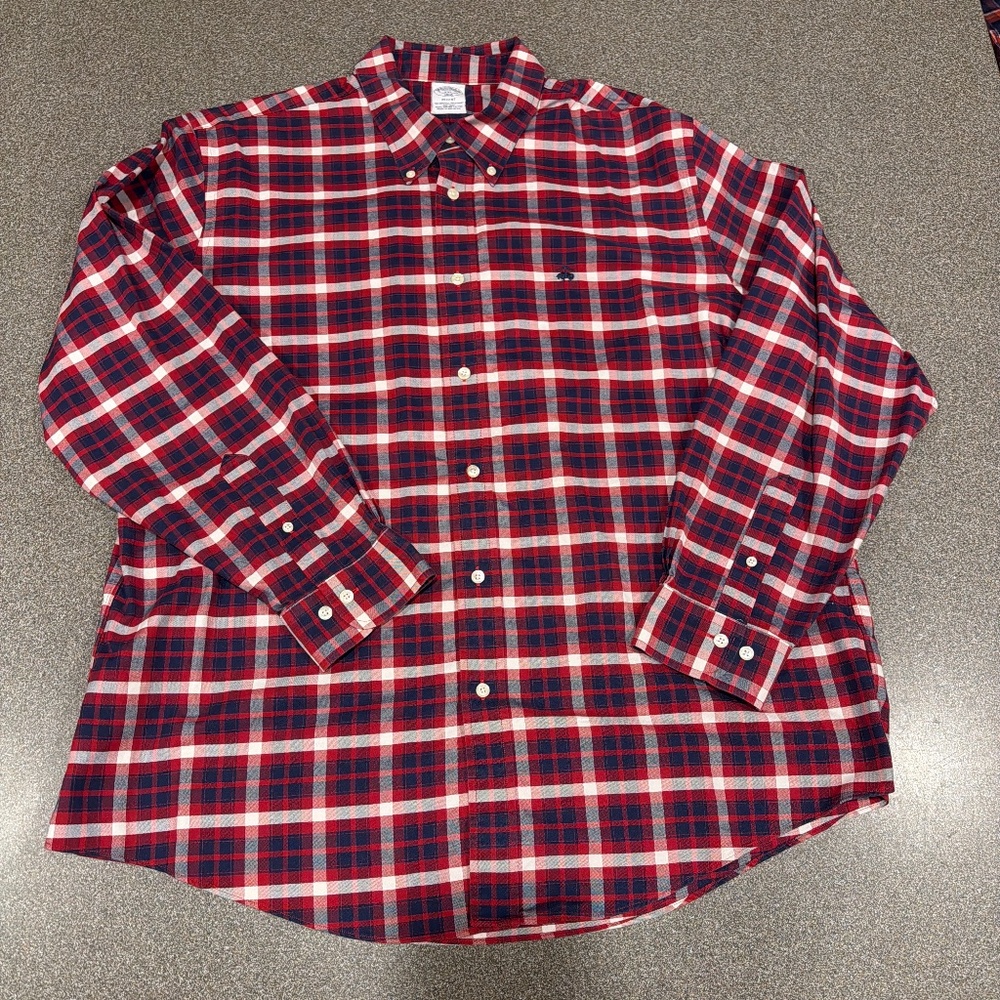 Men’s Brooks Brothers plaid button down size XXL